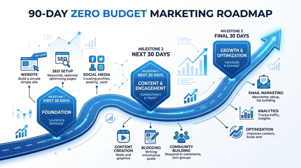 90-Day Zero Budget Marketing Roadmap